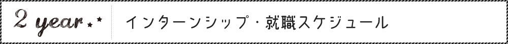 インターンシップ・就職スケジュール